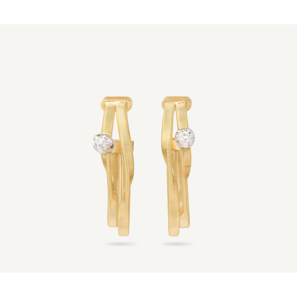 Marrakech 18K Yellow Gold Multi-Strand Hoops with Diamond Stations, 1