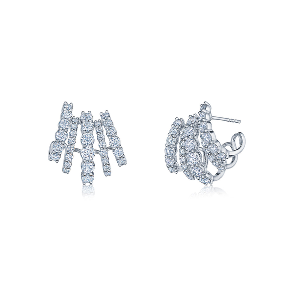 Lyric Five-Row Huggie Earrings With Diamonds Carats Mcallen, TX