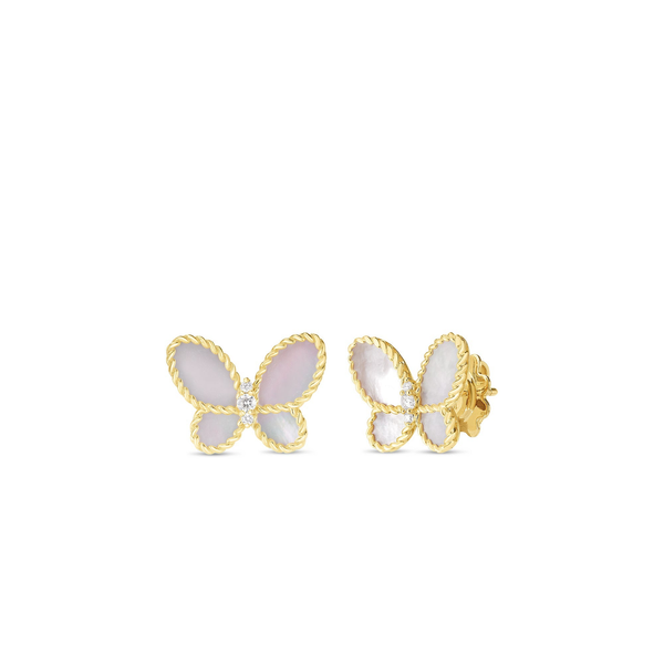 ROBERTO COIN MOTHER OF PEARL BUTTERFLY EARRINGS Carats Mcallen, TX