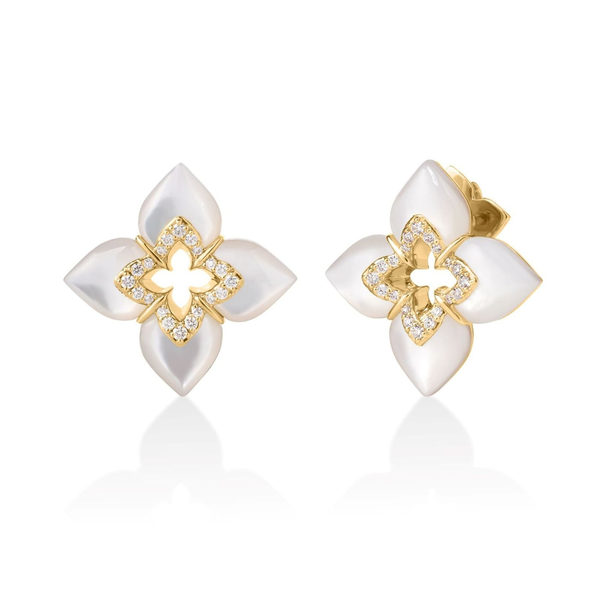 VENETIAN PRINCESS CABOCHON SMALL FLOWER STUD EARRINGS Carats Mcallen, TX