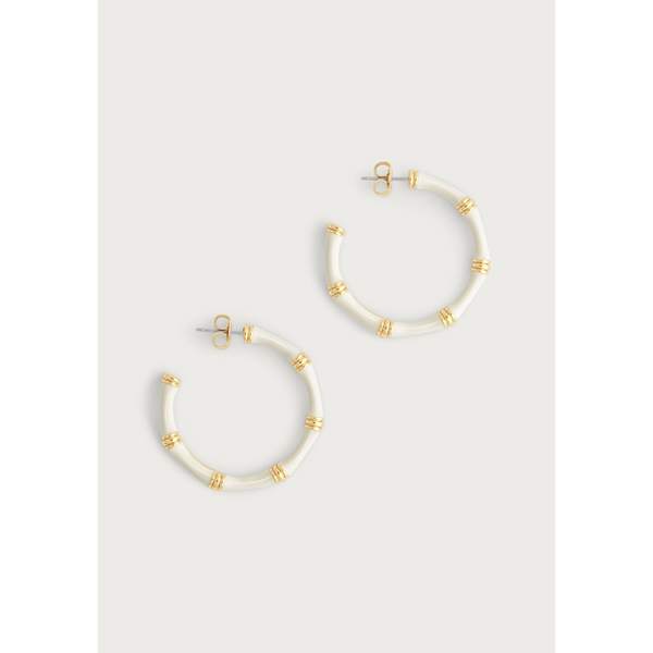 Bamboo Enameled Hoop Earrings Carats Mcallen, TX