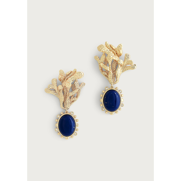 Kelp With Lapis Drop Earrings Carats Mcallen, TX