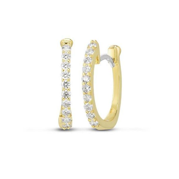 ROBERTO COIN 18K DIA BABY HOOP EARRING Carats Mcallen, TX