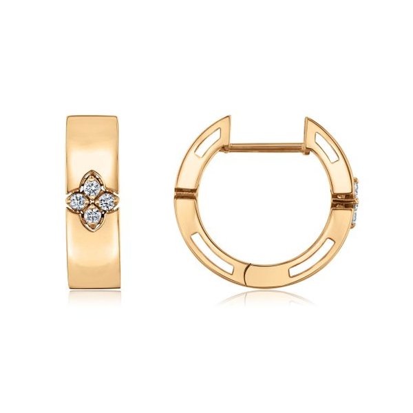ROBERTO COIN 18K YELLOW GOLD DIAMOND LOVE IN VERONA EARRINGS Carats Mcallen, TX