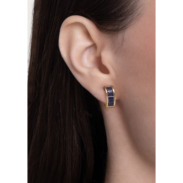 Celeste Huggie Hoops, Blue Image 2 Carats Mcallen, TX