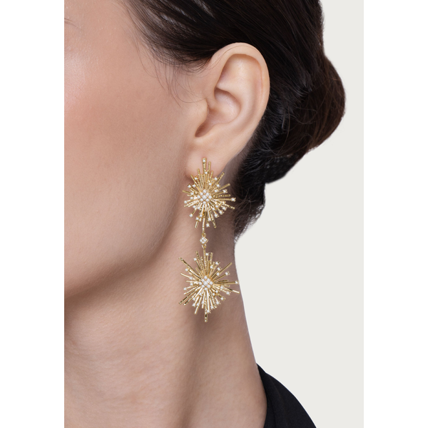 Celeste Drop Earrings, Gold Image 2 Carats Mcallen, TX