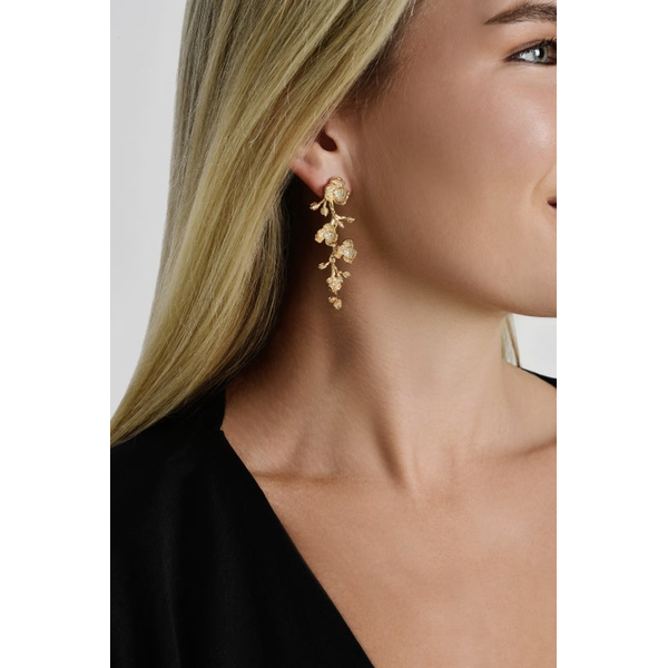 Orchid White Pavé Dangle Earrings Image 2 Carats Mcallen, TX