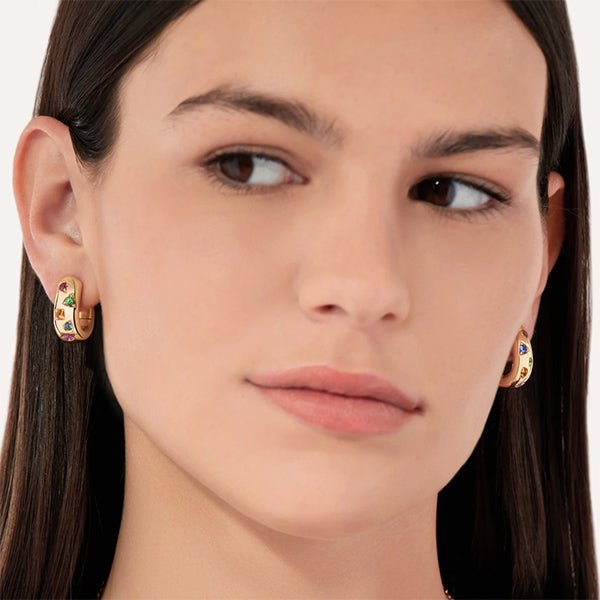 POMELLATO ICONICA HOOP ROSE GOLD EARRINGS Image 2 Carats Mcallen, TX