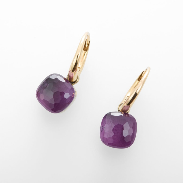 POMELLATO NUDO PETIT ROSE/WHITE GOLD DROP AMETHYST EARRINGS Carats Mcallen, TX