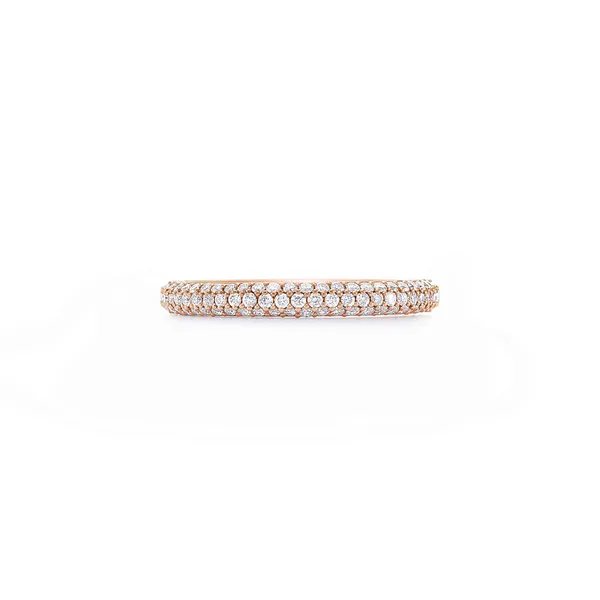 Moonlight Three-Row Ring with Pavé Diamonds Carats Mcallen, TX