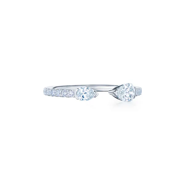 Eclipse Open Ring with Pear Shape Diamonds Image 2 Carats Mcallen, TX