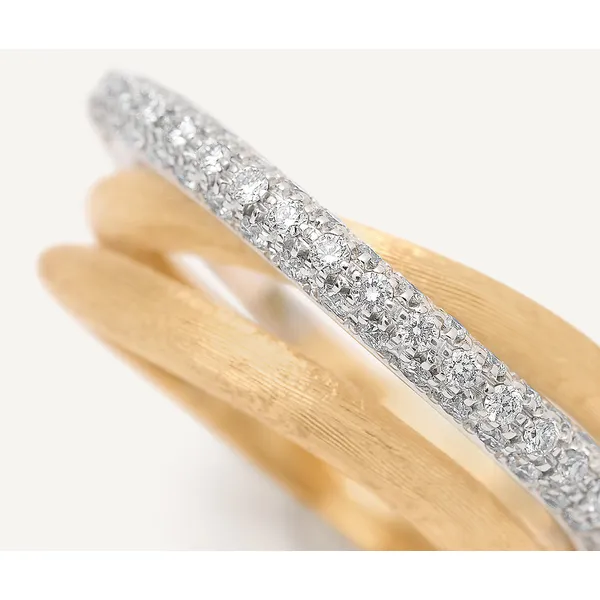 MARCO BICEGO JAIPUR GOLD 18K Yellow Gold 3-Strand Diamond Stackable Ring Image 3 Carats Mcallen, TX