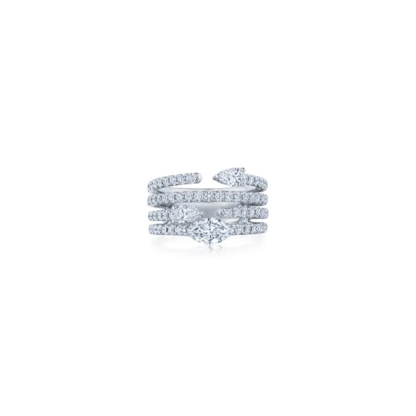 THE Duet COLLECTION Duet Four-Row Ring with Diamonds Carats Mcallen, TX