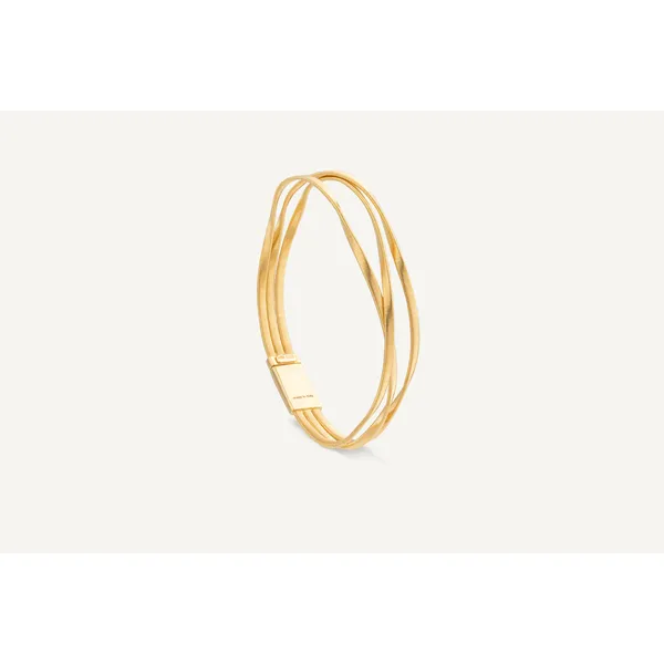 MARCO BICEGO MARRAKECH 18K Yellow Gold 3-Strand Coil Bracelet Carats Mcallen, TX