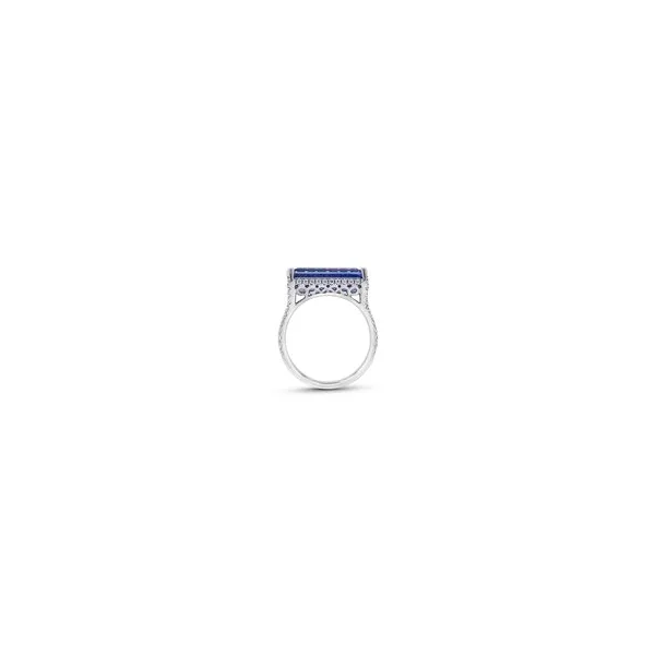 Uneek Precious Collection Split Emerald Cut Tanzanite Engagement Ring Image 3 Carats Mcallen, TX