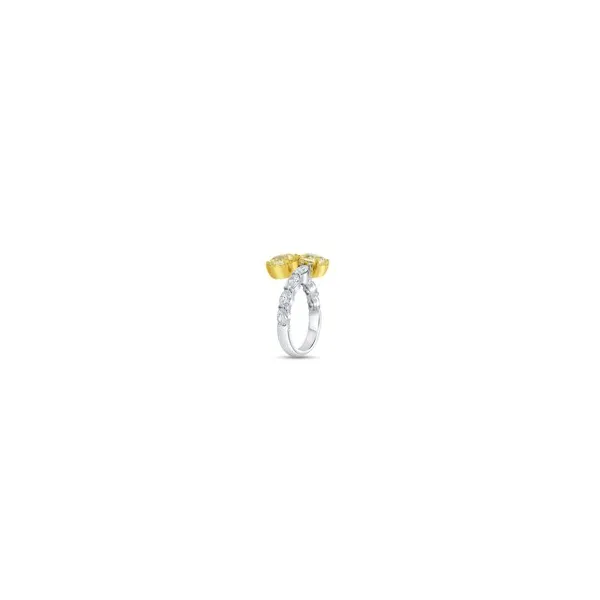 Uneek Natureal Collection Bypass Radiant Fancy Light Yellow Diamond Fashion Ring Image 2 Carats Mcallen, TX