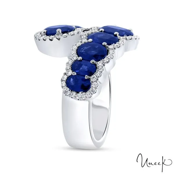 Uneek ByPass Ring with Sapphires and Diamonds Image 2 Carats Mcallen, TX