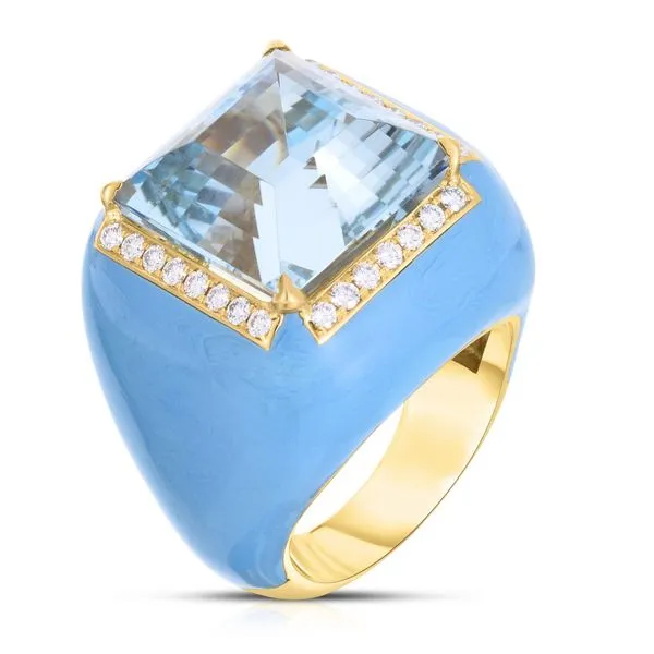 Cicada Aquamarine Enamel ring Carats Mcallen, TX