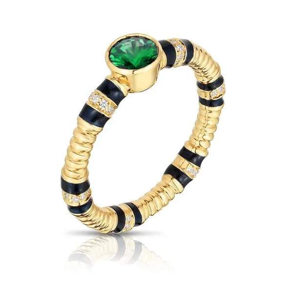 Cicada Emerald ring with Diamonds and Black Enamel Carats Mcallen, TX