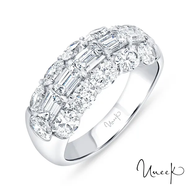 Uneek Signature Collection 3-Row Diamond Anniversary Ring Carats Mcallen, TX