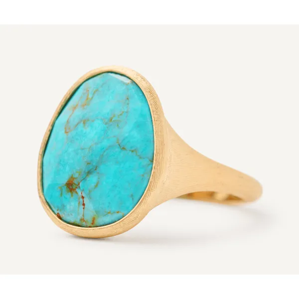 18K Yellow Gold Ring with Turquoise Image 3 Carats Mcallen, TX