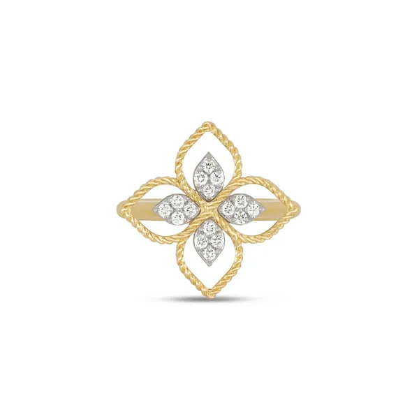 Princess Flower ring in 18kt gold with diamonds Carats Mcallen, TX