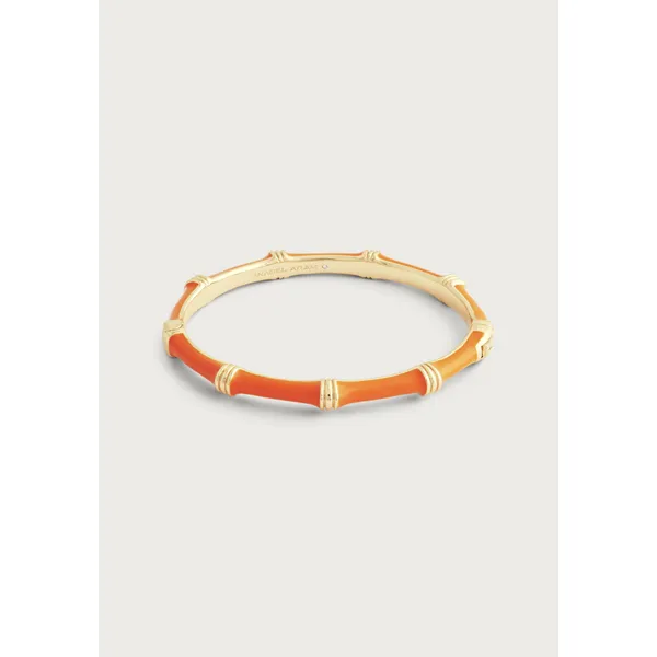 BAMBOO ORANGE ENAMELED HINGED BANGLE Carats Mcallen, TX