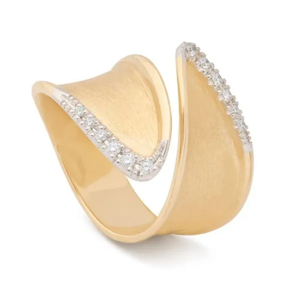 MARCO BICEGO 18KT GOLD LUNARIA TWIST RING WITH DIAMONDS Carats Mcallen, TX