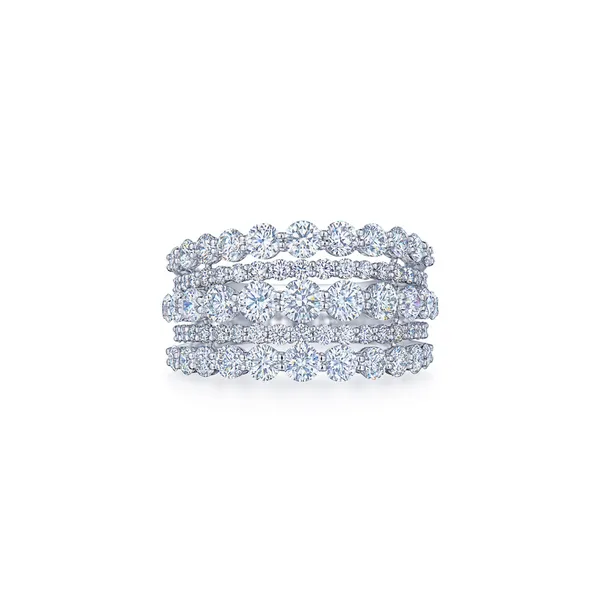 LYRIC FIVE ROW RING WITH DIAMONDS IN 18K WHITE GOLD Carats Mcallen, TX