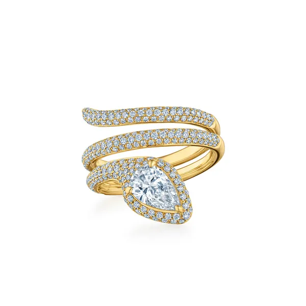 KWIAT SNAKE RING WITH DIAMONDS IN 18K YELLOW GOLD Carats Mcallen, TX