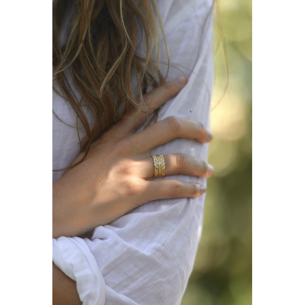 ANABEL ARAM Feather Pave Ring Image 2 Carats Mcallen, TX