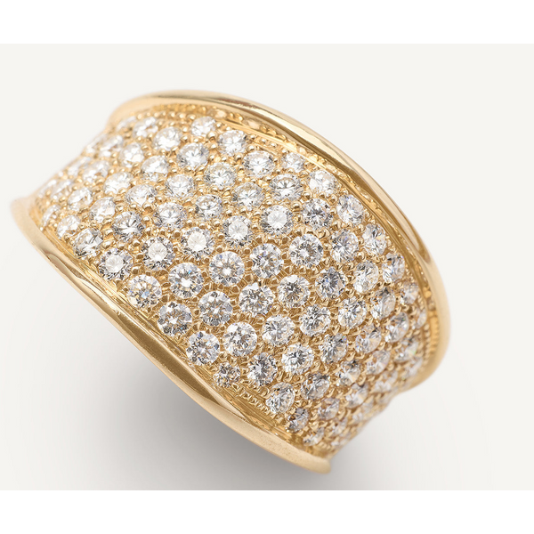 Lunaria 18K Yellow Gold Diamond Pavé Statement Ring Image 3 Carats Mcallen, TX