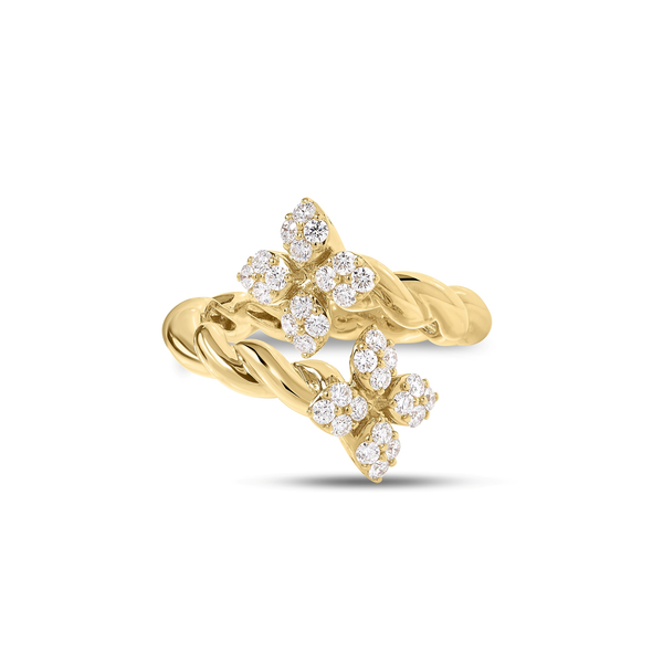 18K YELLOW GOLD LOVE IN VERONA TWIST DIAMOND RING Carats Mcallen, TX