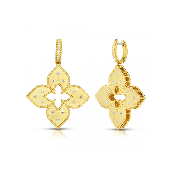 ROBERTO COIN 18K ROSE GOLD DIA VENETIAN PRINCESS EARRINGS Carats Mcallen, TX