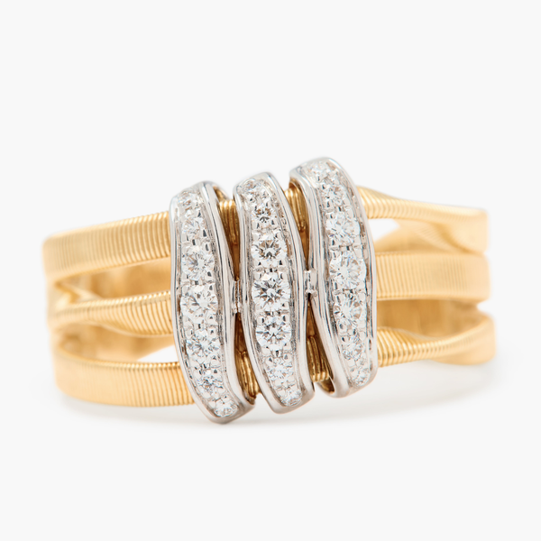 Marco Bicego Marrakech 3 Strand Diamond Rondel Ring Carats Mcallen, TX