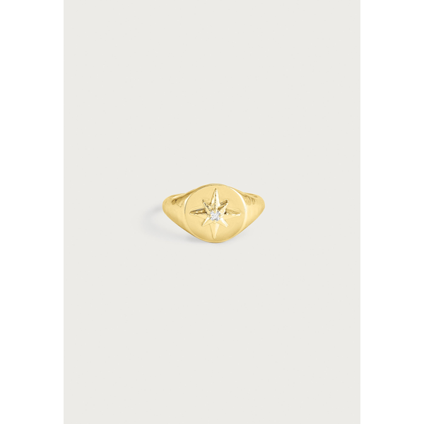 Celeste Signet Ring, White Carats Mcallen, TX