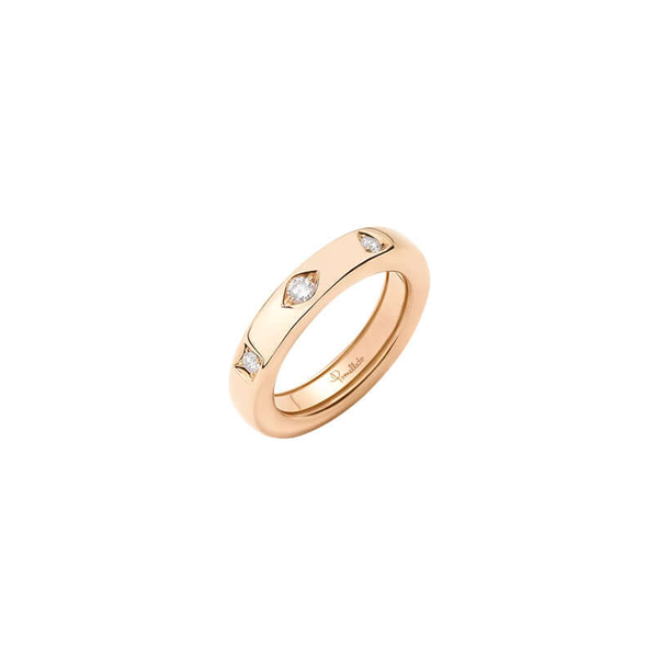 POMELLATO ICONICA ROSE/WHITE GOLD ICONICA FANCY RING WITH DIAMONDS Carats Mcallen, TX