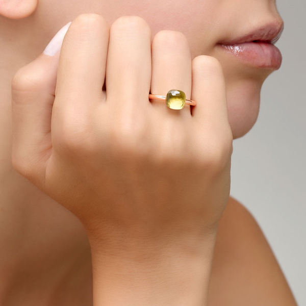 POMELLATO NUDO PETIT ROSE/WHITE GOLD LEMON QUARTZ RING Image 2 Carats Mcallen, TX