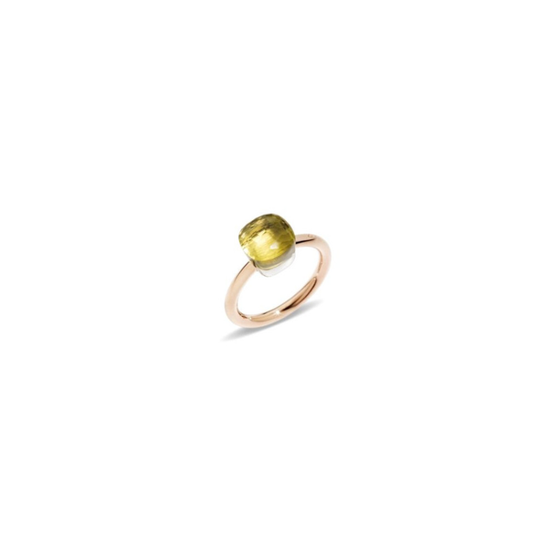 POMELLATO NUDO PETIT ROSE/WHITE GOLD LEMON QUARTZ RING Carats Mcallen, TX