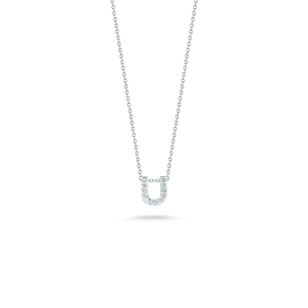 18K White Gold Diamond Love Letter Necklace U Carats Mcallen, TX