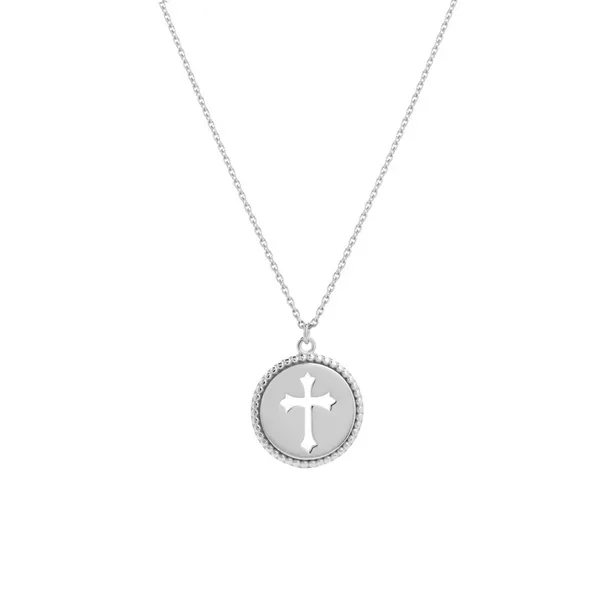 MIDAS Cross Cutout Beaded Medallion Necklace Carats Mcallen, TX