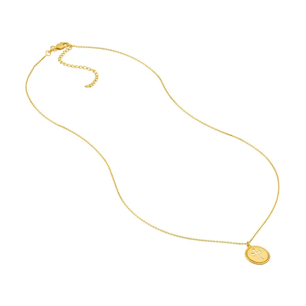 MIDAS Cross Cutout Beaded Medallion Necklace Image 2 Carats Mcallen, TX