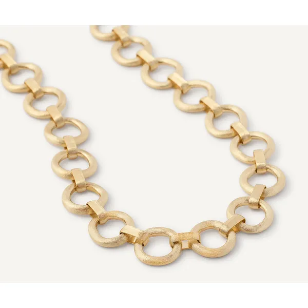 MARCO BICEGO JAIPUR GOLD 18K Yellow Gold Flat Link Collar Necklace Image 3 Carats Mcallen, TX