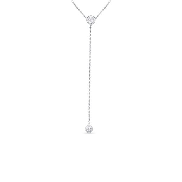 18K White Gold Diamond Bezel Necklace Carats Mcallen, TX