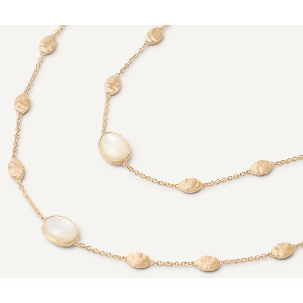 MARCO BICEGO SIVIGLIA 18K Yellow Gold Mother of Pearl & Gold Long Necklace Image 3 Carats Mcallen, TX