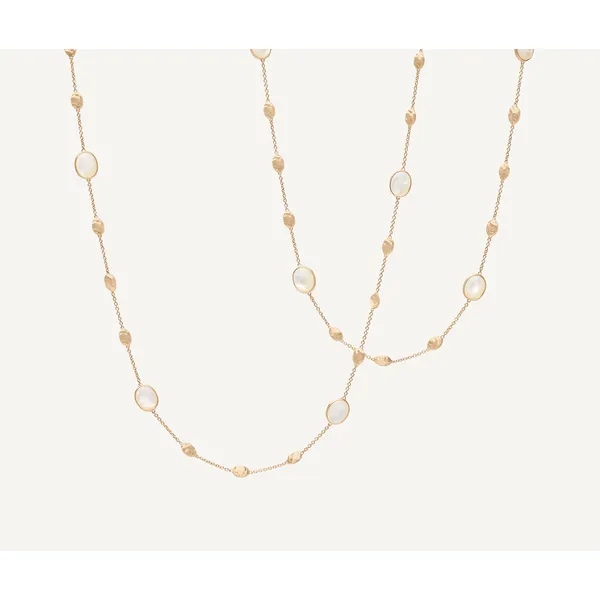 MARCO BICEGO SIVIGLIA 18K Yellow Gold Mother of Pearl & Gold Long Necklace Carats Mcallen, TX