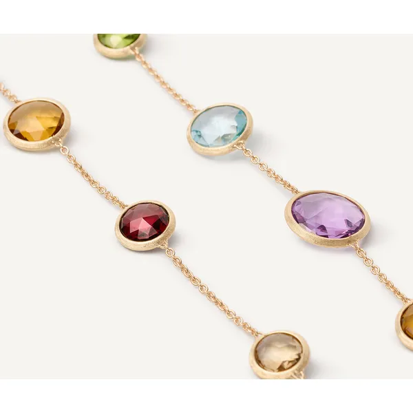 MARCO BICEGO JAIPUR COLOR 18K Yellow Gold Long Gemstone Necklace Image 3 Carats Mcallen, TX