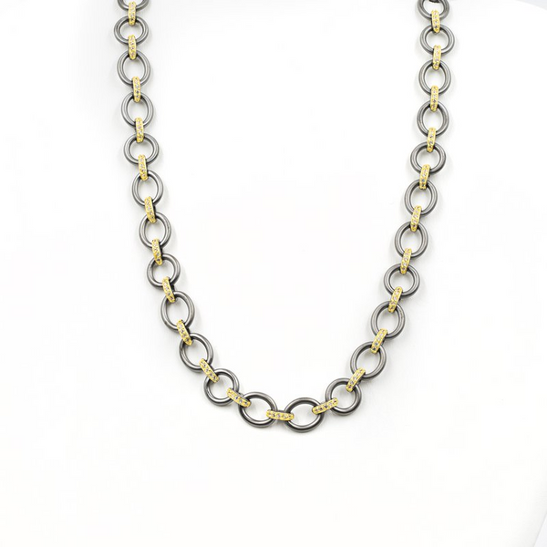 Signature Two-Tone Heavy Link Necklace Carats Mcallen, TX