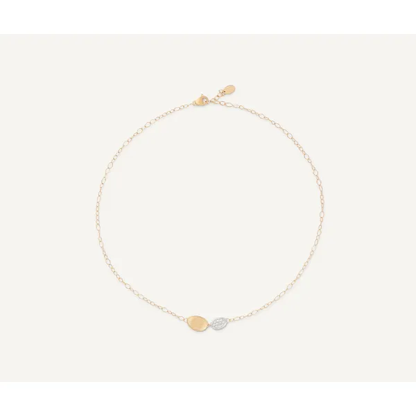 MARCO BICEGO LUNARIA 18K Yellow Gold Mini-Petal & Diamond Pendant Necklace Image 3 Carats Mcallen, TX