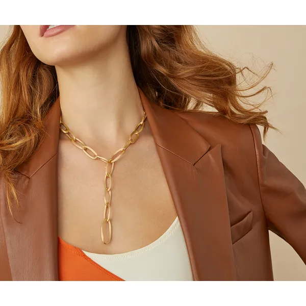 MARCO BICEGO JAIPUR GOLD 18K Yellow Gold Convertible Oval Link Lariat Image 2 Carats Mcallen, TX